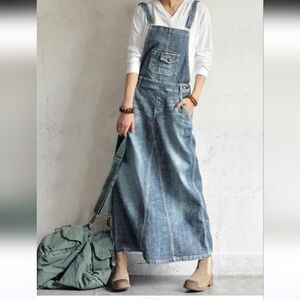Casual Blue Women's Denim Overalls